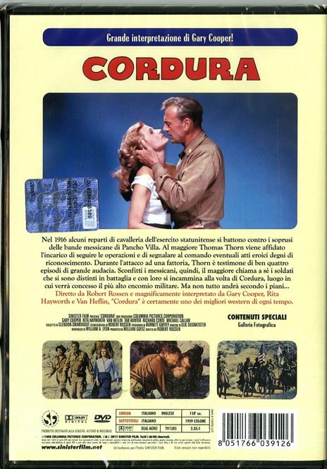 Cordura (DVD) di Robert Rossen - DVD - 2