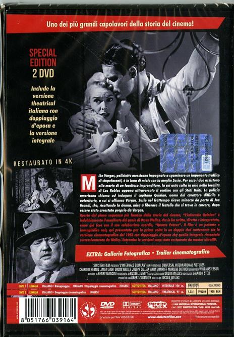 L' infernale Quinlan. Edizione restaurata (2 DVD) di Orson Welles - DVD - 2
