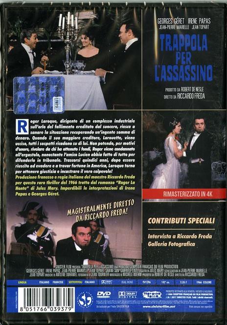 Trappola per l'assassino. Rimasterizzato in 4K (DVD) di Riccardo Freda - DVD - 2