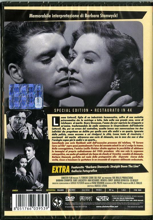 Il terrore corre sul filo. Restaurato in 4K (DVD) di Anatole Litvak - DVD - 2