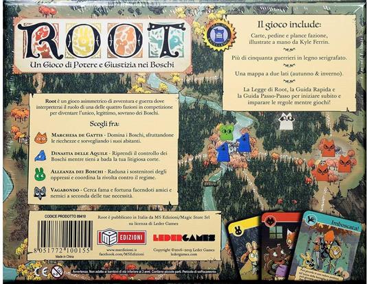 Root: Un Gioco di Potere e Giustizia Nei Boschi (Scatola Base). Gioco da tavolo - 3