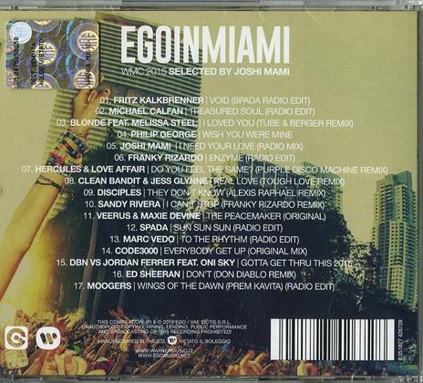 Ego in Miami (Selected by Joshi Mami - WMC 2015 Edition) - CD Audio - 2