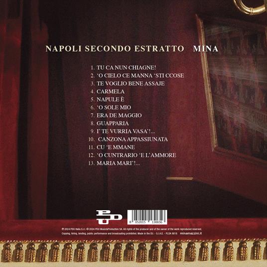 Napoli Secondo Estratto (Versione Rimasterizzata) - CD Audio di Mina - 2