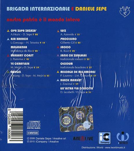 Nostra patria è il mondo intero - CD Audio di Daniele Sepe,Brigada Internazionale - 2