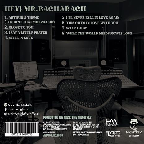 Hey! Mr. Bacharach (Digipack) - CD Audio di Nick the Nightfly - 2