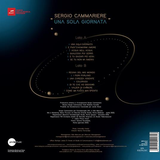 Una sola giornata - Vinile LP di Sergio Cammariere - 2