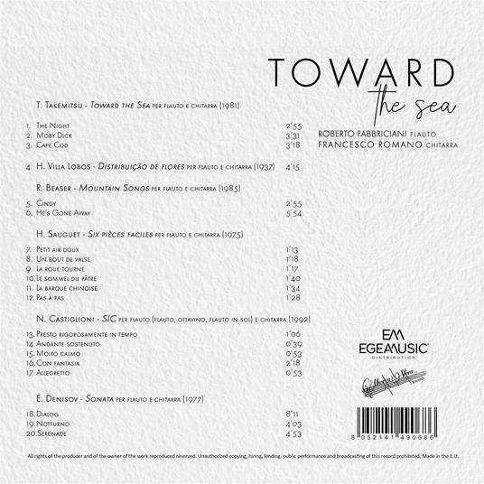 Toward the Sea - CD Audio di Roberto Fabbriciani - 2