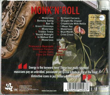 Monk'n'Roll - CD Audio di Francesco Bearzatti - 2