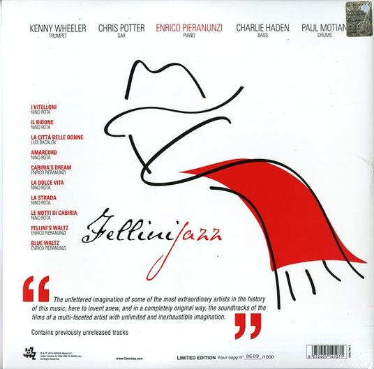 Fellini Jazz - Vinile LP + CD Audio di Enrico Pieranunzi - 2