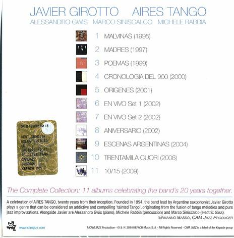 20 Years Together - CD Audio di Aires Tango,Javier Girotto - 2