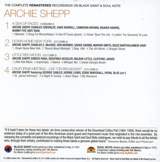 The Complete Remastered Recordings - CD Audio di Archie Shepp - 2