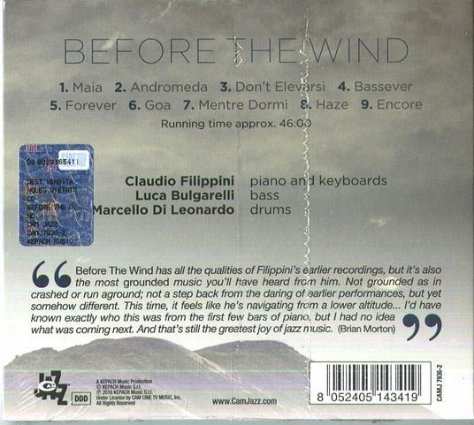 Before the Windt - CD Audio di Claudio Filippini - 2