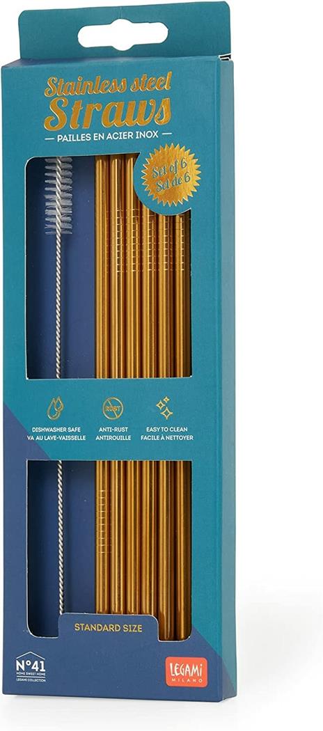 Stailess Steel Straws - Stainless Steel Straws - Gold - 2