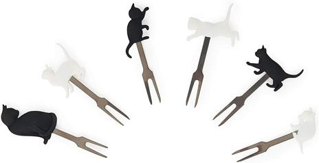 Set Of 6 Aperitif Forks - Meow - Kitty - 4