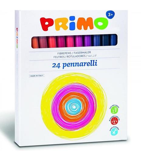 Confezione 24 Pennarelli Colorati Scuola Disegno Bambini Con Punta Sottile Fine - 2