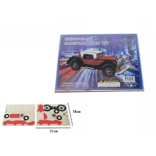 Puzzle 3D Legno Auto D'Epoca Modellino Modellismo Collezione Gioco Bambini 07334