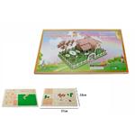 Puzzle 3D Casa Campagna Legno Modellino Modellismo Collezione Gioco Bambini 07350