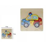 Puzzle 3D In Legno Forma Di Taxi Colorato Gioco Bimbi Bambini Imparare 07327