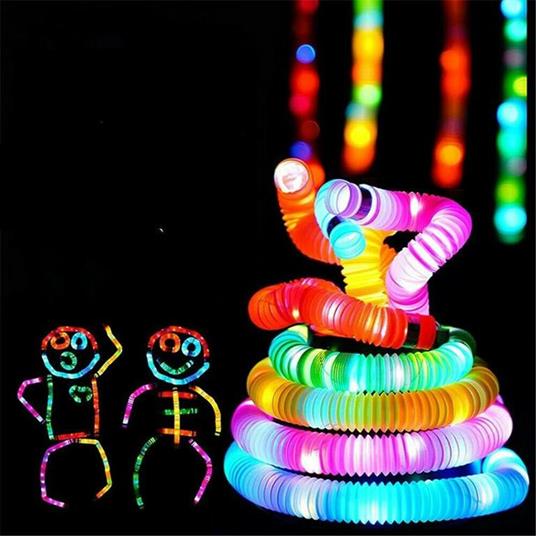 Tubo Luminoso A Led Pop Antistress Giocattolo Sensoriale Per Bambini Stretch