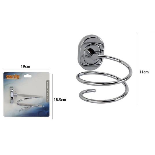 Porta Asciugacapelli Da Parete In Acciaio Inossidabile - Supporto Per Phon E Piastra - Foto 13