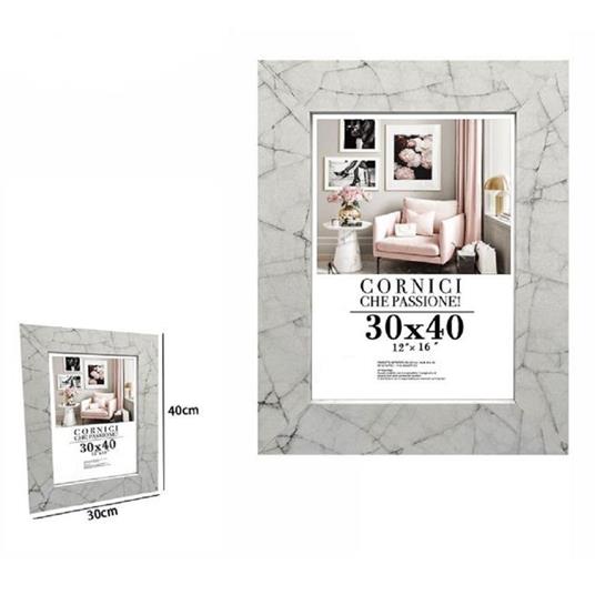Cornice Portafoto Quadri Tele Poster 30X40 Cm Modello Effetto Marmo Bianco  71657 - TrAdE Shop Traesio - Idee regalo