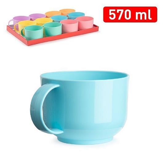 Set 2 Pz Tazza Latte Mug Jumbo Sweet Tazzoni 570 Ml In Plastica Colorata  12479J9 - TrAdE Shop Traesio - Idee regalo