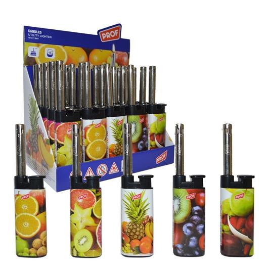 Set 25 Pz Accendigas Accendi Gas A Fiamma Canna Corta Mini Prof Fruits 40411641