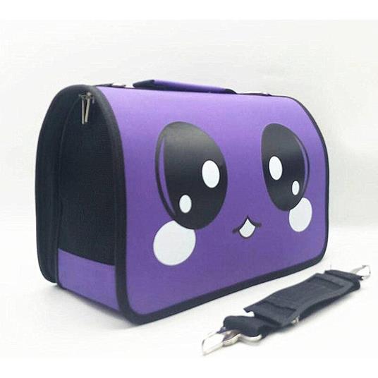 Borsa Zaino Portatile Pieghevole Viaggio Per Animali Cani Gatti A Tracolla Tg.M - 4