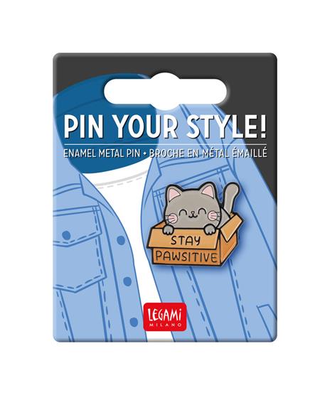 Spilla in metallo smaltata. Pin Your Style! - Enamel Metal Pin - Kitty - 3