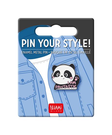 Spilla in metallo smaltata. Pin Your Style! - Enamel Metal Pin - Panda - 3