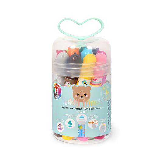 Set 12 pezzi pennarelli Marcatori Legami - Teddy Friends - Teddy Bear - 7