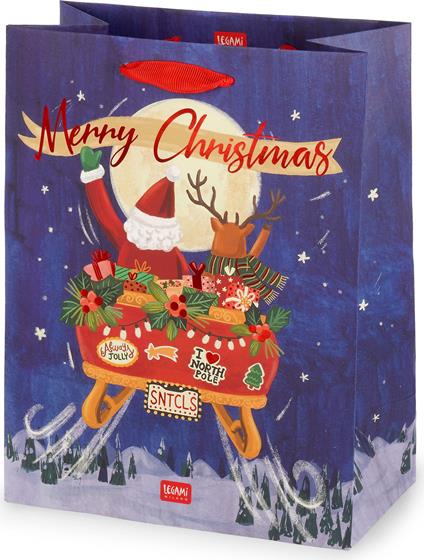 Christmas Gift Bag - Medium - Sleigh