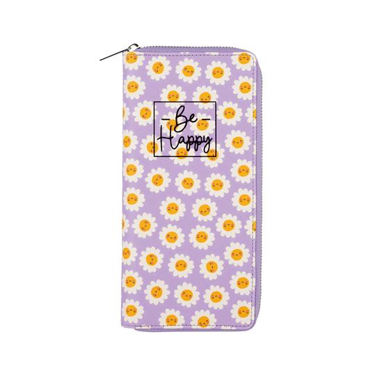 Portadocumenti da viaggio - fiori, be happy