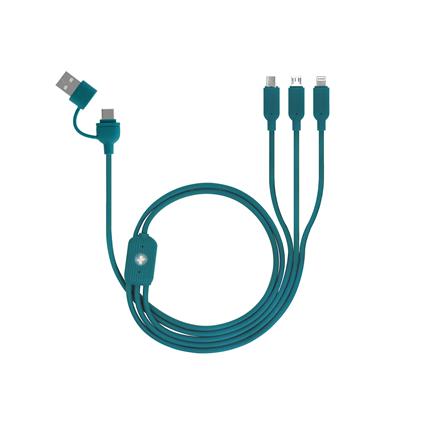 Cavo multiplo di ricarica e sincronizzazione. Three Hugs - Charging And Synchronization Multi Cable - Cactus