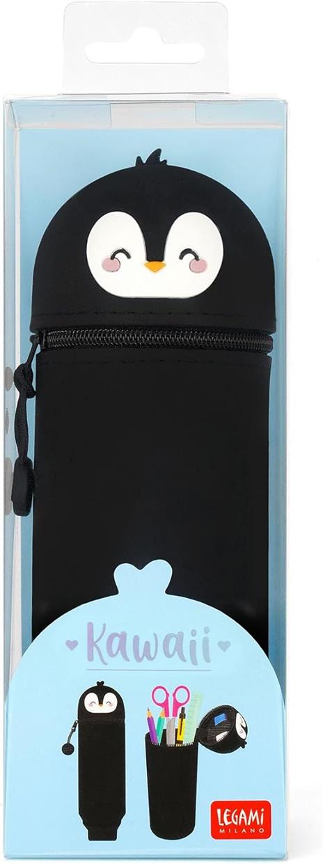 Astuccio e portapenne da tavolo Kawaii - pinguino - 6