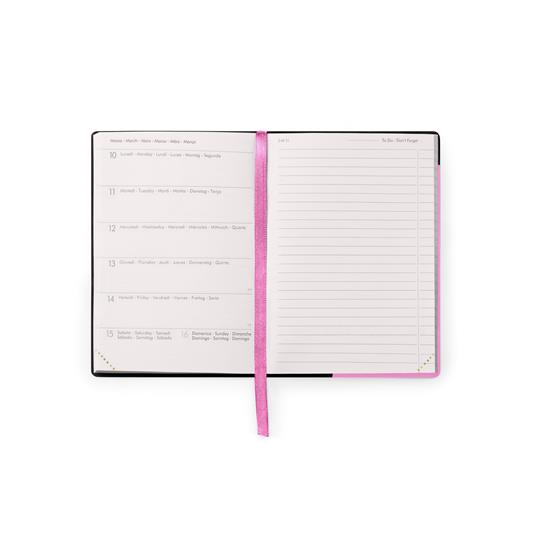 Agenda settimanale Legami 2024-2025, 18 mesi, Small Weekly Diary con Notebook - Bubblegum - 9,5 x 13,5 cm - 2