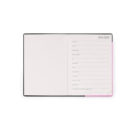 Agenda settimanale Legami 2024-2025, 18 mesi, Small Weekly Diary con Notebook - Bubblegum - 9,5 x 13,5 cm - 3