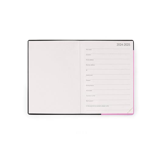 Agenda settimanale Legami 2024-2025, 18 mesi, Small Weekly Diary con Notebook - Bubblegum - 9,5 x 13,5 cm - 3