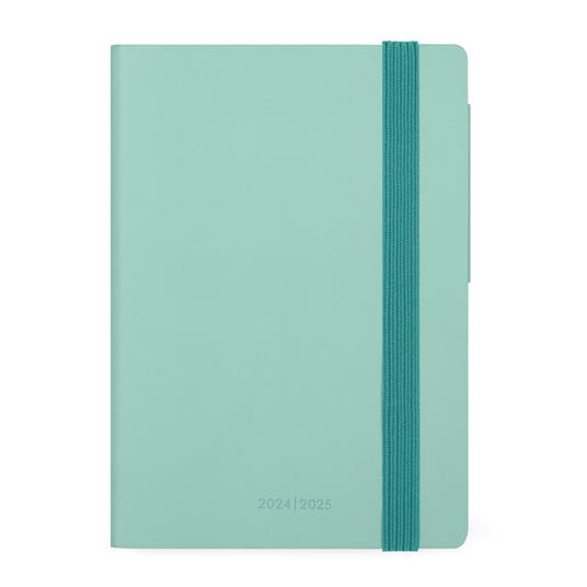 Agenda settimanale Legami 2024-2025, 18 mesi, Small Weekly Diary con Notebook - Milk & Mint - 9,5 x 13,5 cm