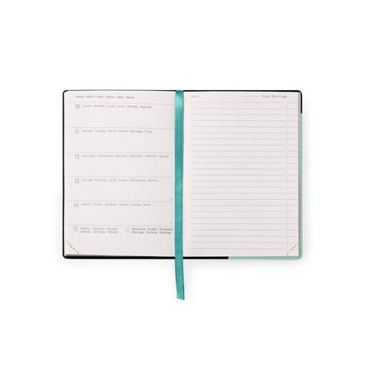 Agenda settimanale Legami 2024-2025, 18 mesi, Small Weekly Diary con Notebook - Milk & Mint - 9,5 x 13,5 cm - 2