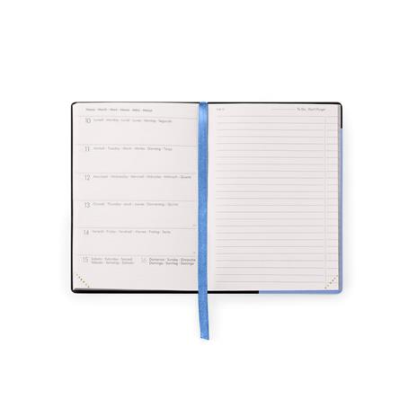 Agenda settimanale Legami 2024-2025, 18 mesi, Small Weekly Diary con Notebook - Cornflower - 9,5 x 13,5 cm - 2