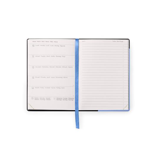 Agenda settimanale Legami 2024-2025, 18 mesi, Small Weekly Diary con Notebook - Cornflower - 9,5 x 13,5 cm - 2