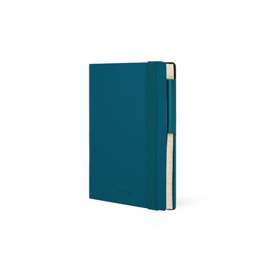 Agenda settimanale Legami 2024-2025, 18 mesi, Small Weekly Diary con Notebook - Teal Blue - 9,5 x 13,5 cm - 4