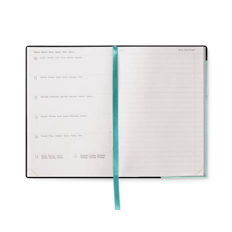 Agenda settimanale Legami 2024-2025, 18 mesi, Medium Weekly Diary con Notebook - Milk & Mint - 12 x 18 cm - 2