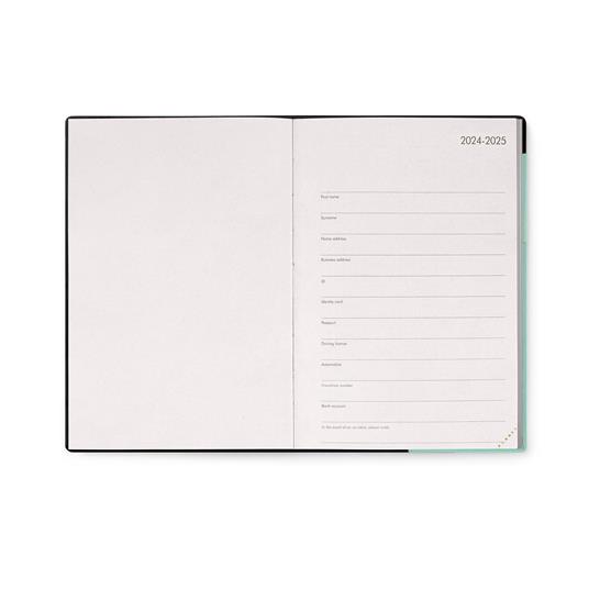 Agenda settimanale Legami 2024-2025, 18 mesi, Medium Weekly Diary con Notebook - Milk & Mint - 12 x 18 cm - 3