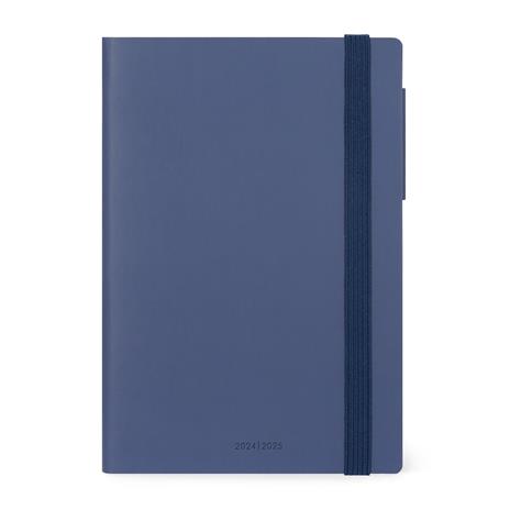 Agenda settimanale Legami 2024-2025, 18 mesi, Medium Weekly Diary con Notebook - Blueberry - 12 x 18 cm