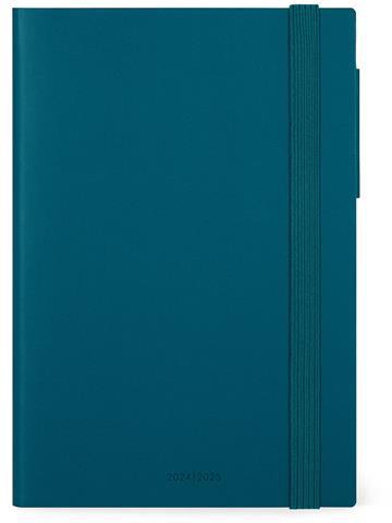 Agenda settimanale Legami 2024-2025, 18 mesi, Medium Weekly Diary con Notebook - Teal Blue - 12 x 18 cm