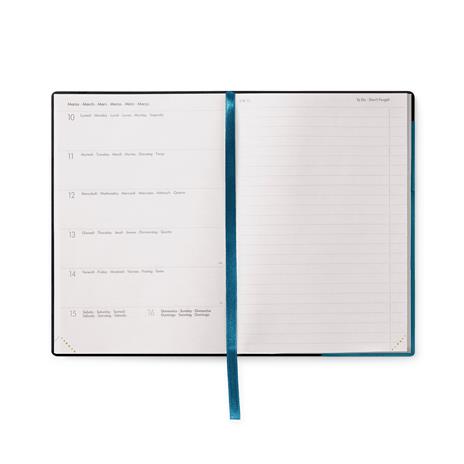 Agenda settimanale Legami 2024-2025, 18 mesi, Medium Weekly Diary con Notebook - Teal Blue - 12 x 18 cm - 2