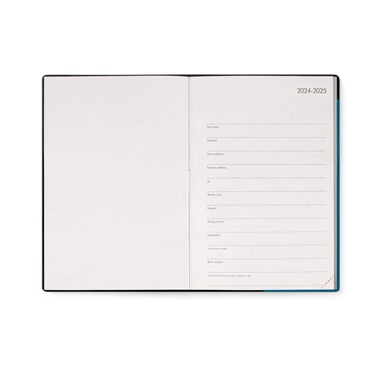 Agenda settimanale Legami 2024-2025, 18 mesi, Medium Weekly Diary con Notebook - Teal Blue - 12 x 18 cm - 3