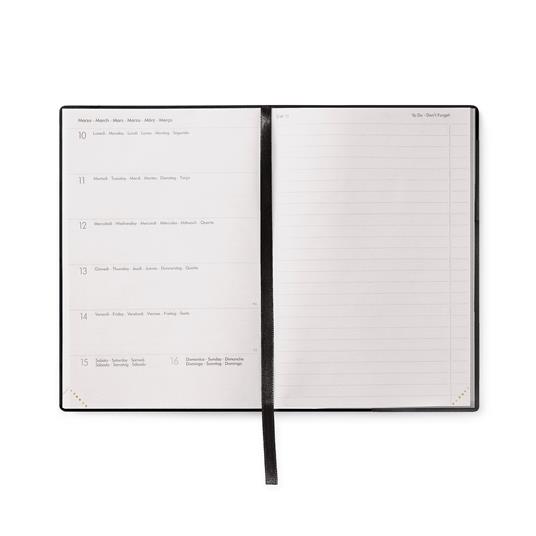 Agenda settimanale Legami 2024-2025, 18 mesi, Medium Weekly Diary con Notebook - Black Diamond - 12 x 18 cm - 2